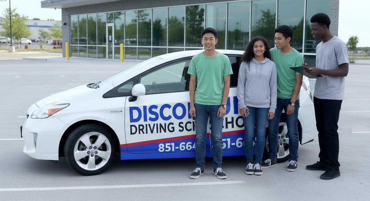 Teenage driving student